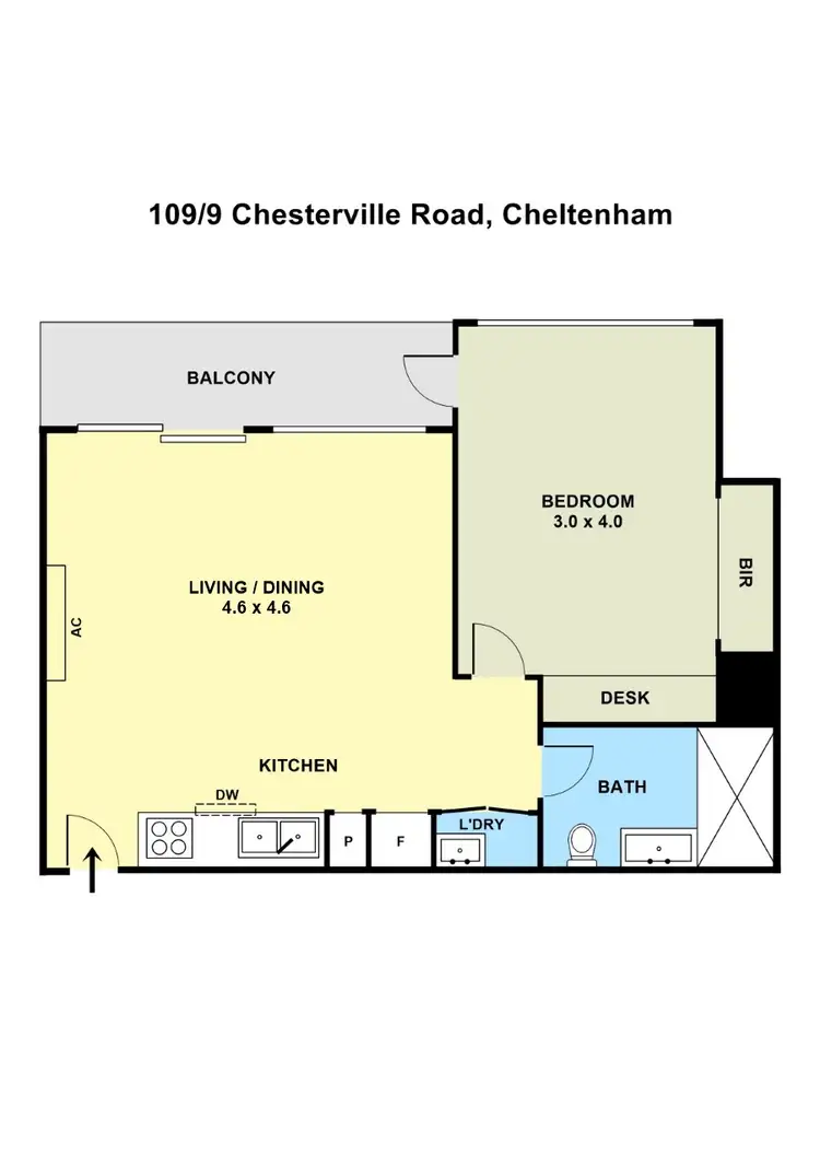 Floorplan of Homely unit listing, 109/9 Chesterville Road, Cheltenham VIC 3192