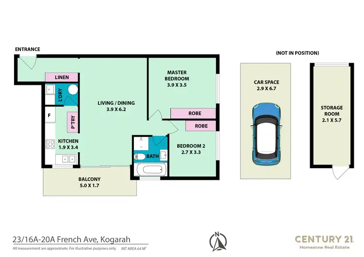 Floorplan of Homely unit listing, 23/16A-20A French Street, Kogarah NSW 2217