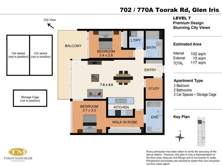 Floorplan of Homely apartment listing, 702/770A Toorak Road, Glen Iris VIC 3146