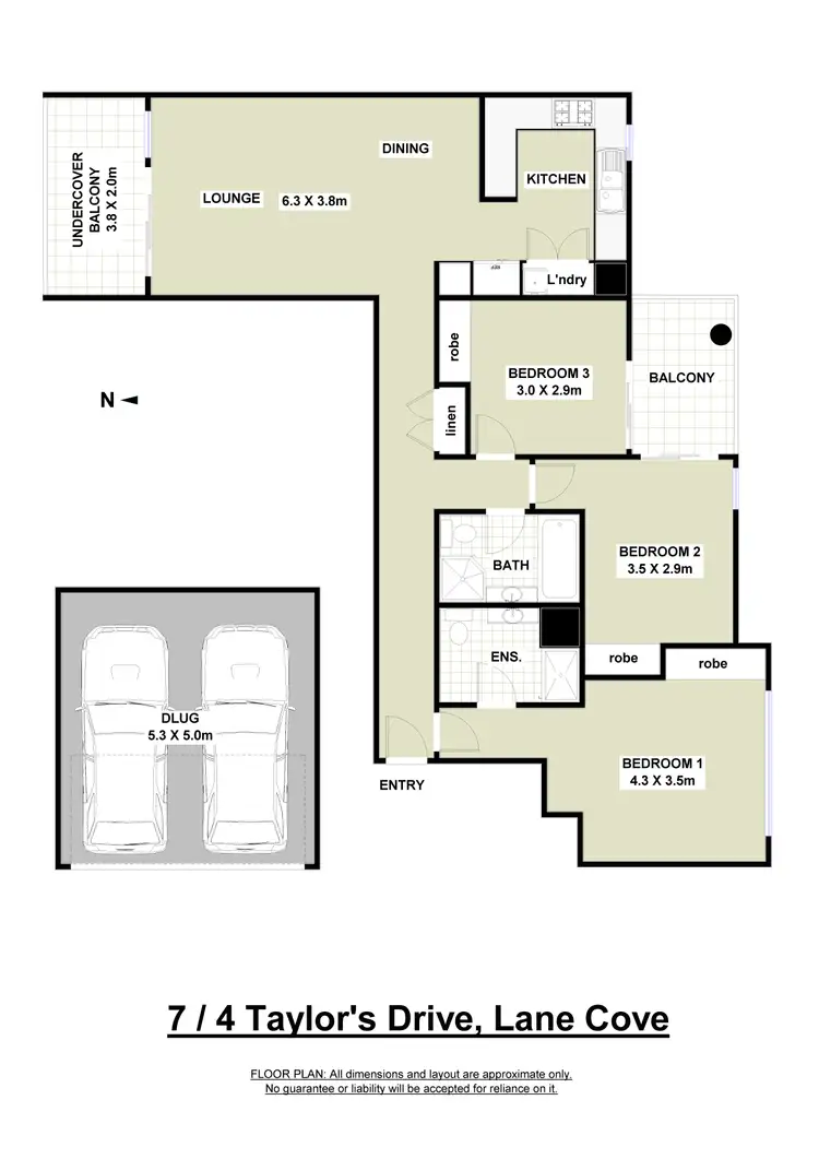Floorplan of Homely apartment listing, 7/4 Taylors Drive, Lane Cove NSW 2066