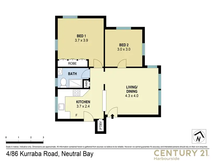 Floorplan of Homely apartment listing, 4/86 Kurraba Road, Neutral Bay NSW 2089