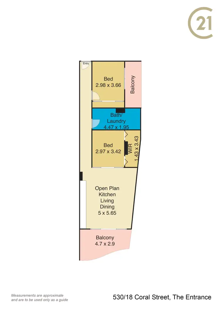 Floorplan of Homely unit listing, 530/18 Coral Street, The Entrance NSW 2261