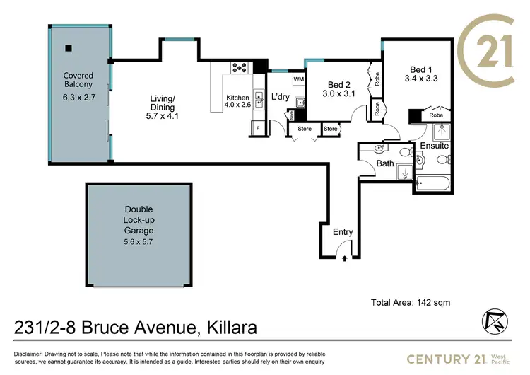 Floorplan of Homely apartment listing, 231/2-8 Bruce Ave, Killara NSW 2071