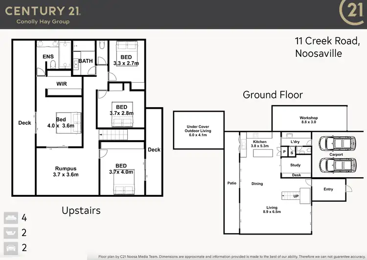 Floorplan of Homely house listing, 11 Creek Road, Noosaville QLD 4566
