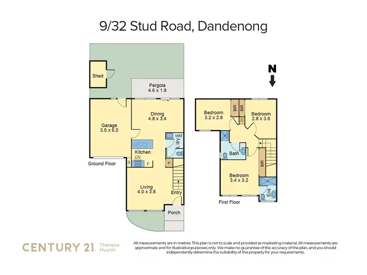 Floorplan of Homely townhouse listing, 9/32 Stud Road, Dandenong VIC 3175