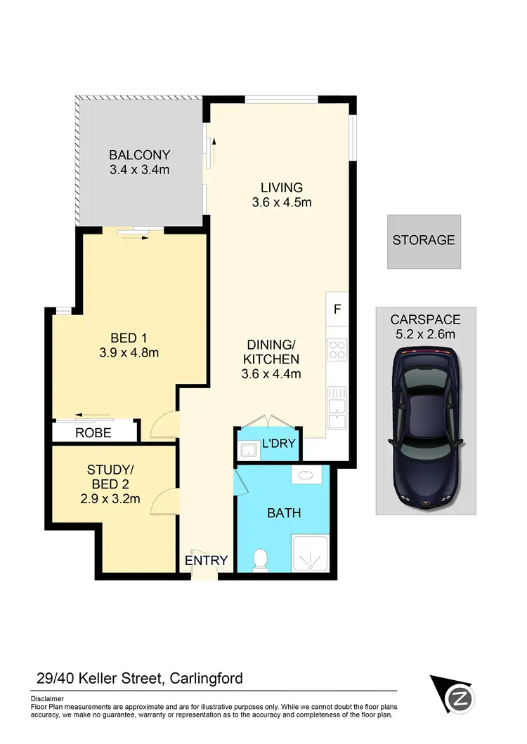 Floorplan of Homely apartment listing, 29/40 Keeler Street, Carlingford NSW 2118