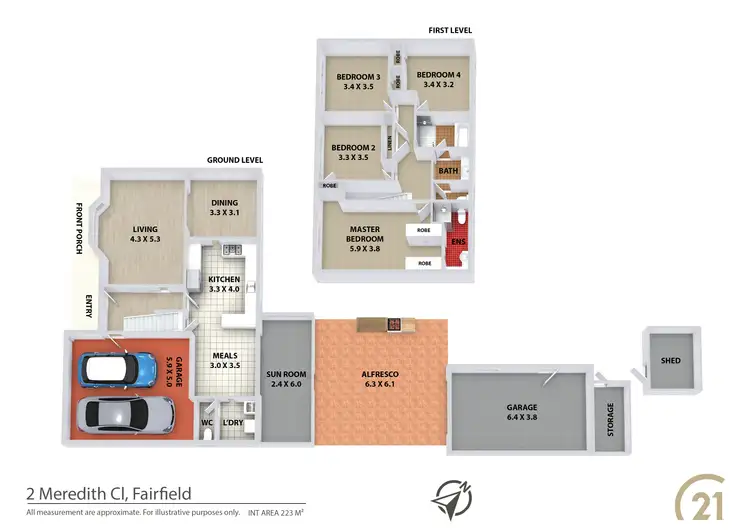 Floorplan of Homely house listing, 2 Meredith Close, Fairfield NSW 2165