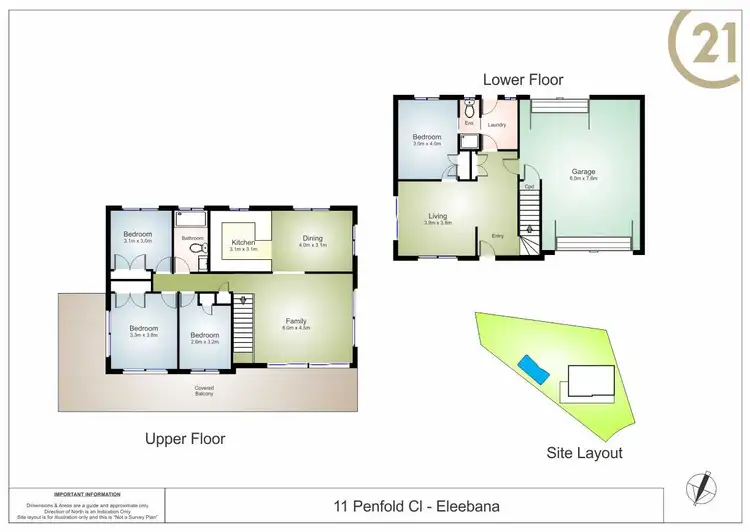 Floorplan of Homely house listing, 11 Penfold Close, Eleebana NSW 2282
