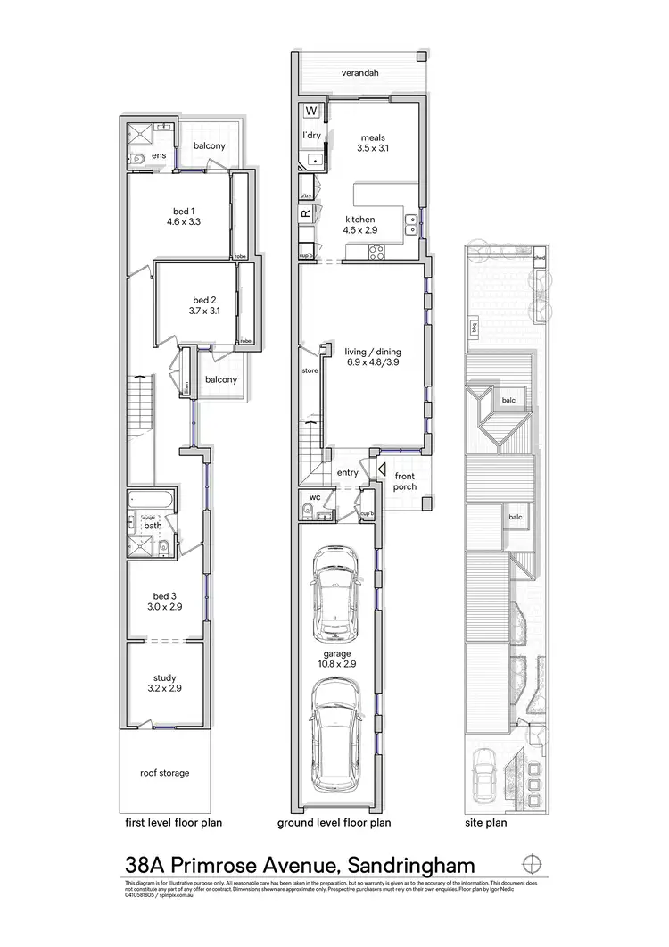 Floorplan of Homely semi-detached listing, 38A Primrose Avenue, Sandringham NSW 2219
