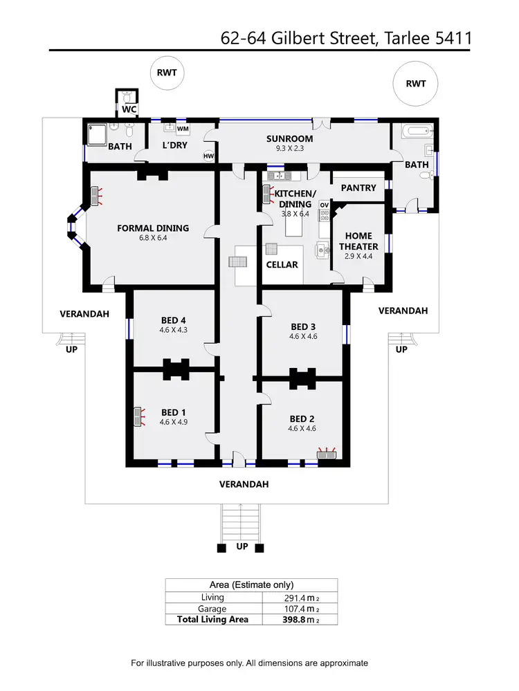 Floorplan of Homely house listing, 62-64 Gilbert Street, Tarlee SA 5411