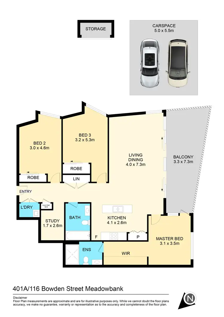 Floorplan of Homely apartment listing, 401A/60 Nancarrow Avenue, Meadowbank NSW 2114
