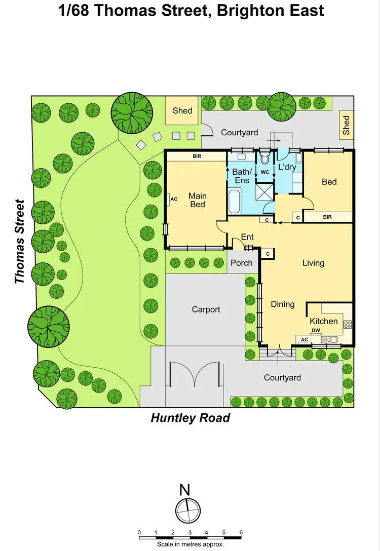 Floorplan of Homely unit listing, 1/68 Thomas Street, Brighton East VIC 3187