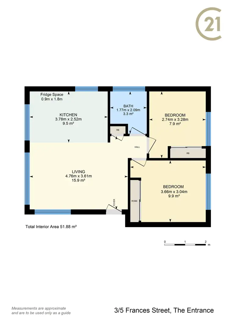 Floorplan of Homely unit listing, 3/5 Frances Street, The Entrance NSW 2261