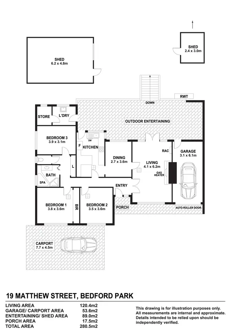 Floorplan of Homely house listing, 19 Matthew Street, Bedford Park SA 5042