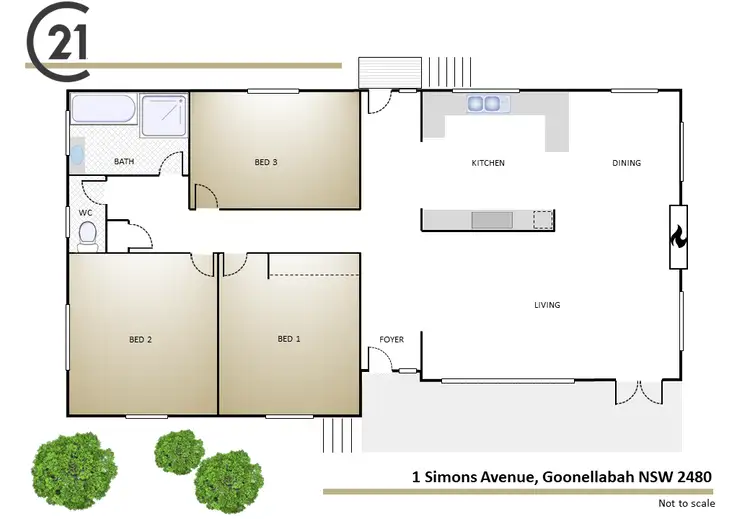 Floorplan of Homely house listing, 1 Simons Avenue, Goonellabah NSW 2480