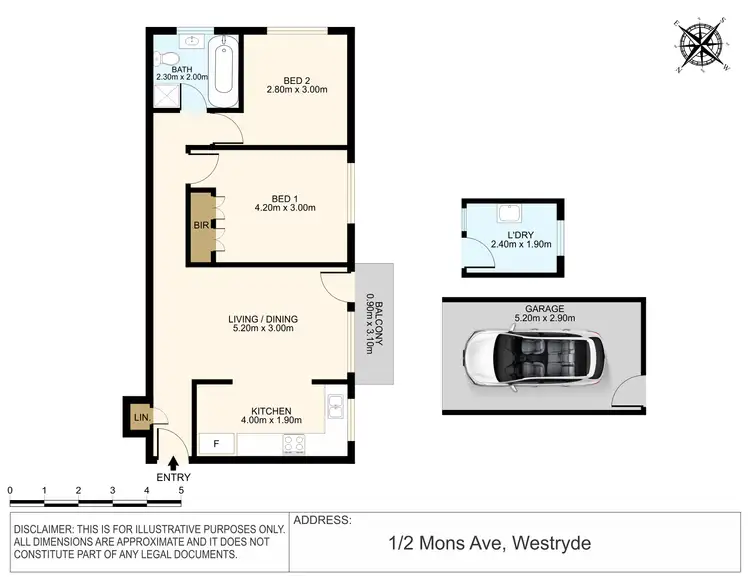 Floorplan of Homely unit listing, 1/2 Mons Avenue, West Ryde NSW 2114