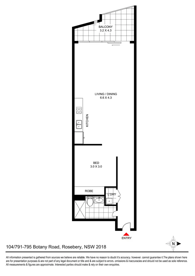 Floorplan of Homely apartment listing, 104/791-795 Botany Road, Rosebery NSW 2018
