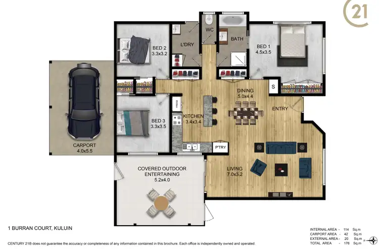 Floorplan of Homely house listing, 1 Burran Court, Kuluin QLD 4558