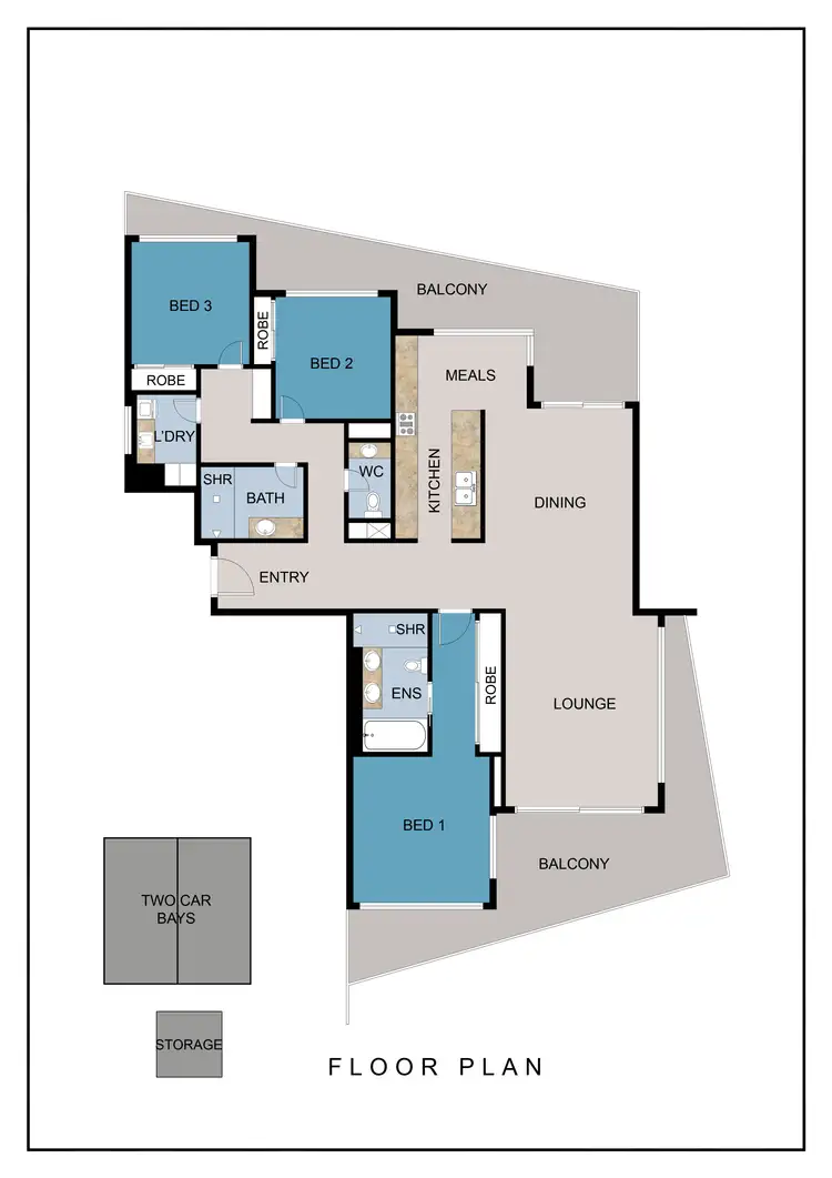 Floorplan of Homely apartment listing, 801/5 Marco Polo Drive, Mandurah WA 6210