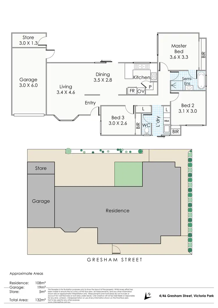 Floorplan of Homely house listing, 4/46 Gresham Street, Victoria Park WA 6100