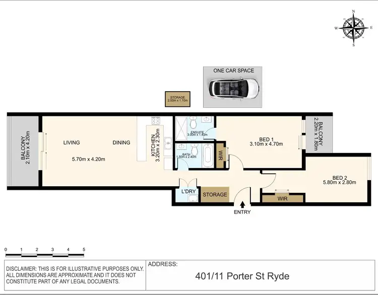 Floorplan of Homely apartment listing, 401/11 Porter Street, Ryde NSW 2112