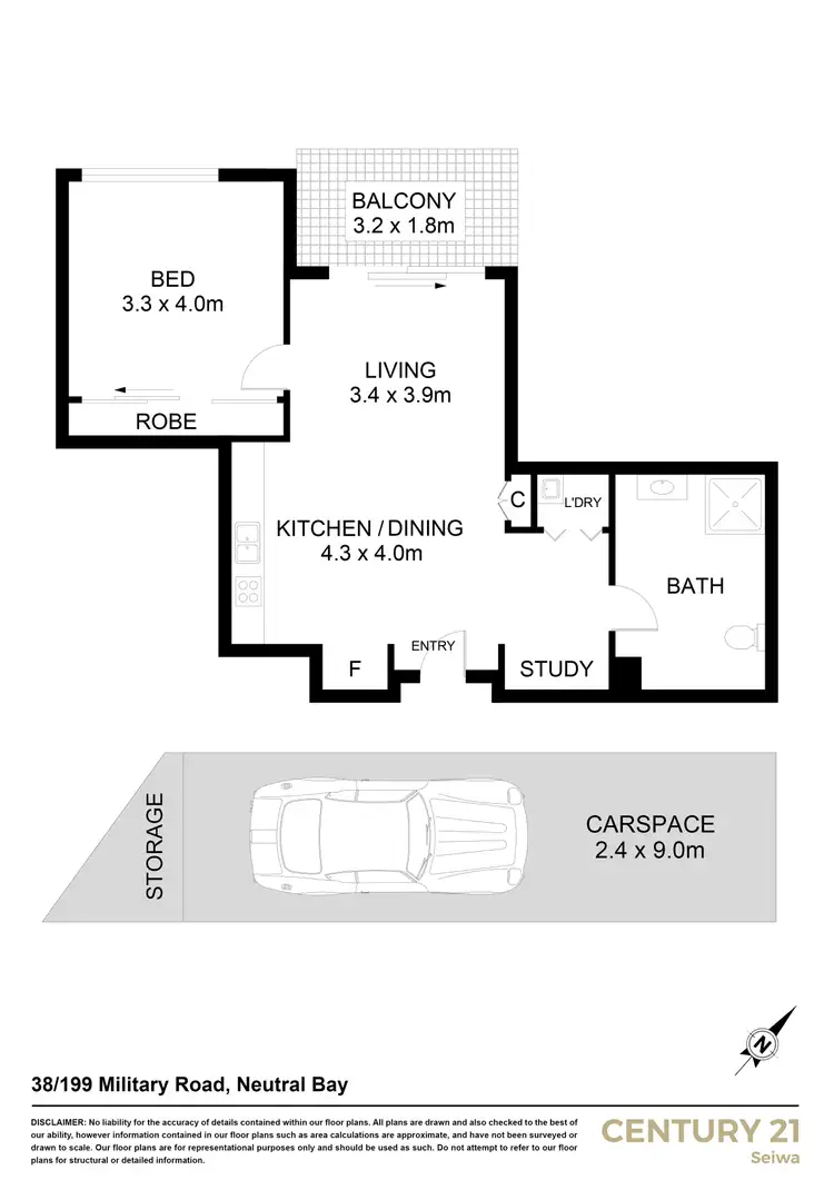 Floorplan of Homely apartment listing, 38/199 Military Road, Neutral Bay NSW 2089