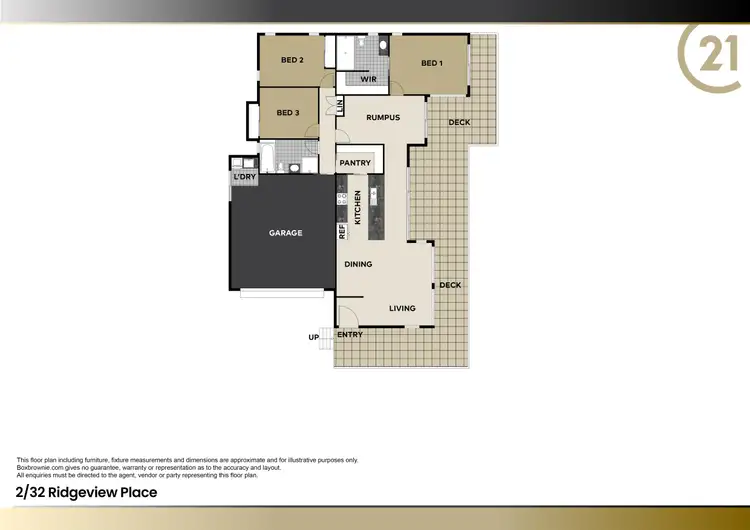 Floorplan of Homely semi-detached listing, 2/32 Ridgeview Place, Woombye QLD 4559