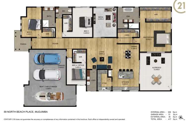 Floorplan of Homely house listing, 59 North Beach Place, Mudjimba QLD 4564