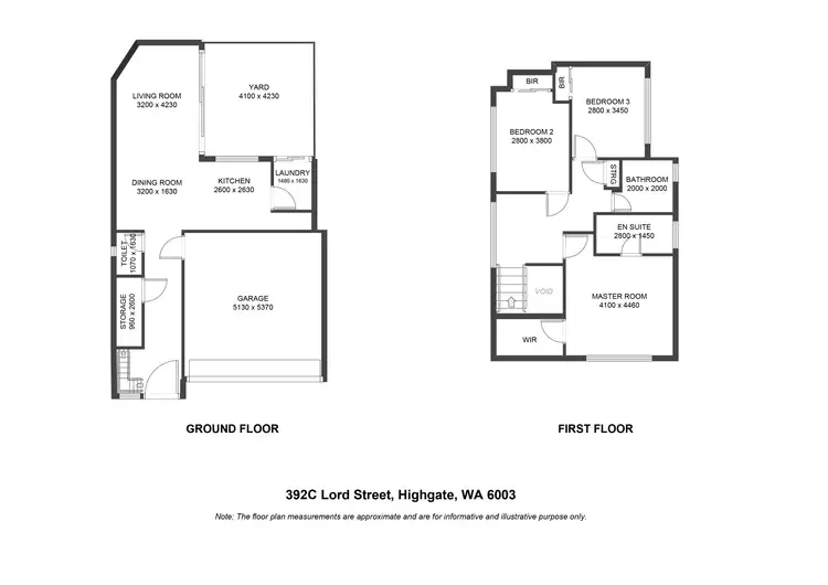 Floorplan of Homely townhouse listing, 392C Lord Street, Highgate WA 6003