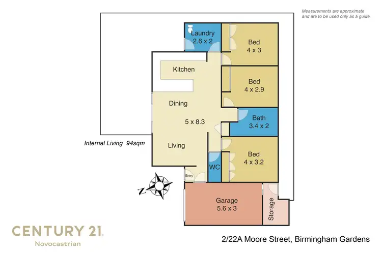 Floorplan of Homely house listing, 2/22a Moore Street, Birmingham Gardens NSW 2287