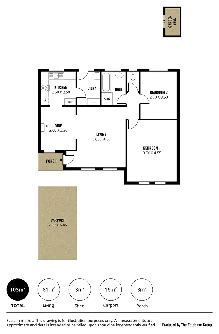Floorplan of Homely unit listing, 1/27 Epstein Drive, Morphett Vale SA 5162