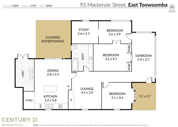 Floorplan of Homely house listing, 93 Mackenzie Street, East Toowoomba QLD 4350