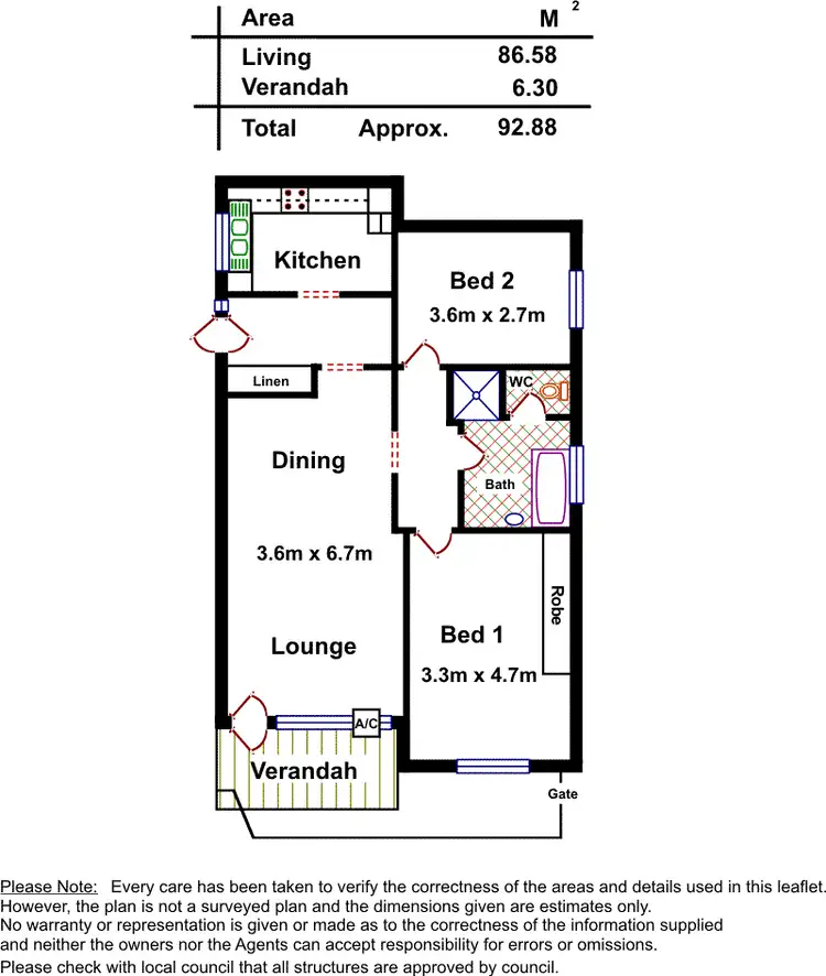 Floorplan of Homely apartment listing, 6/103 Strangways Terrace, North Adelaide SA 5006