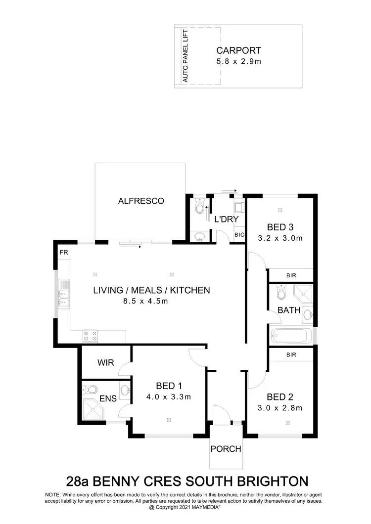Floorplan of Homely house listing, 28A Benny Crescent, South Brighton SA 5048