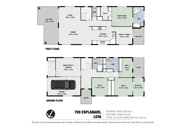 Floorplan of Homely house listing, 709 Esplanade, Lota QLD 4179