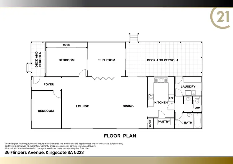 Floorplan of Homely house listing, 36 Flinders Avenue, Kingscote SA 5223