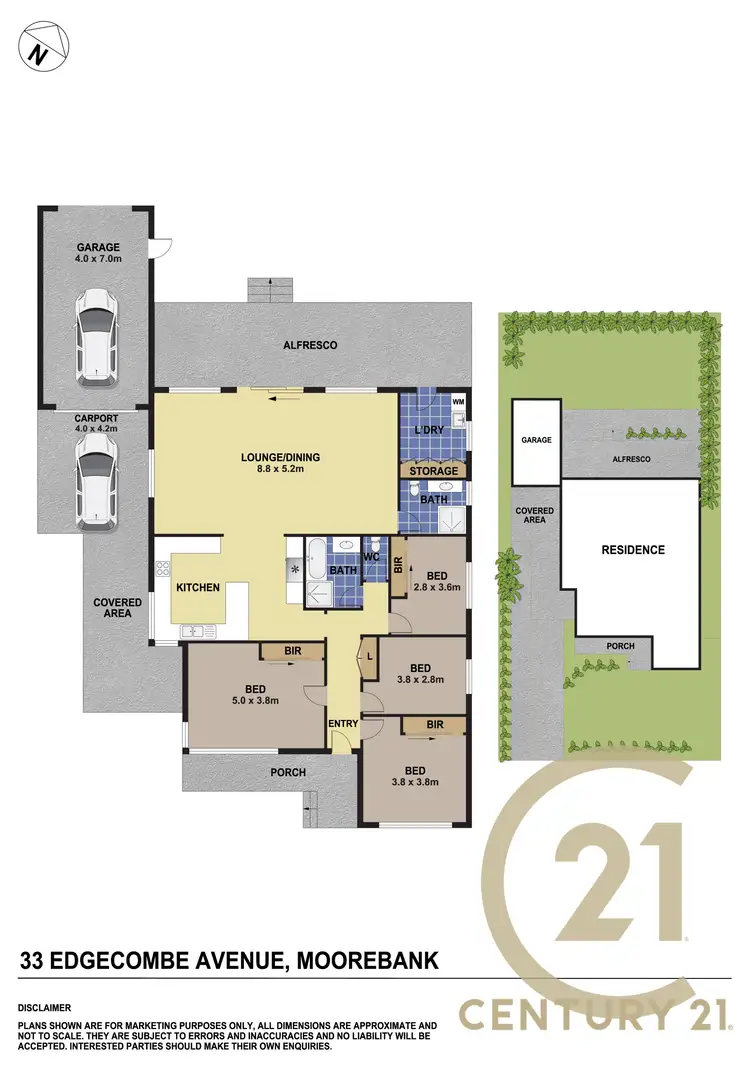 Floorplan of Homely house listing, 33 Edgecombe Avenue, Moorebank NSW 2170