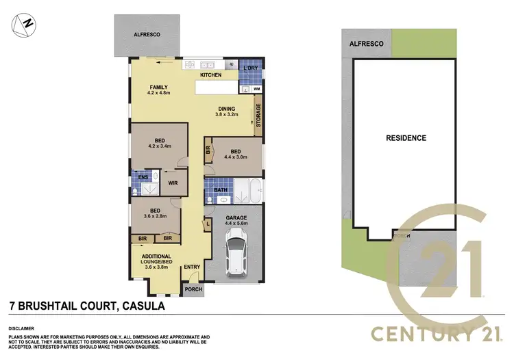 Floorplan of Homely house listing, 7 Brushtail Court, Casula NSW 2170