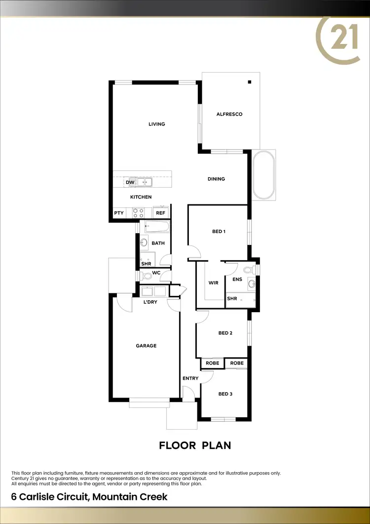 Floorplan of Homely house listing, 6 Carlisle Circuit, Mountain Creek QLD 4557