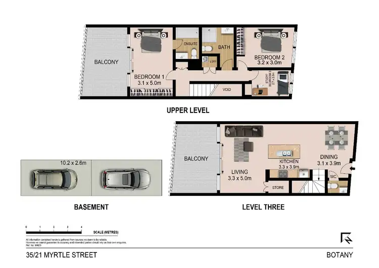 Floorplan of Homely apartment listing, 35/21-23 Myrtle Street, Botany NSW 2019