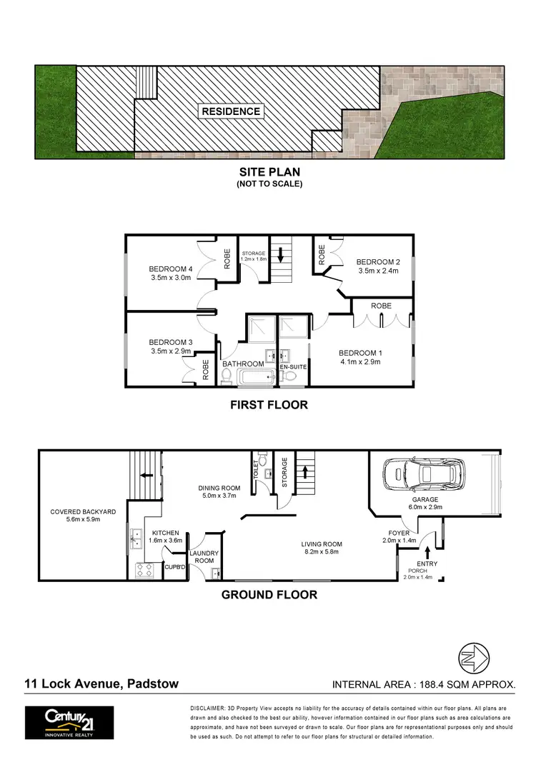 Floorplan of Homely semi-detached listing, 11 Lock Avenue, Padstow NSW 2211