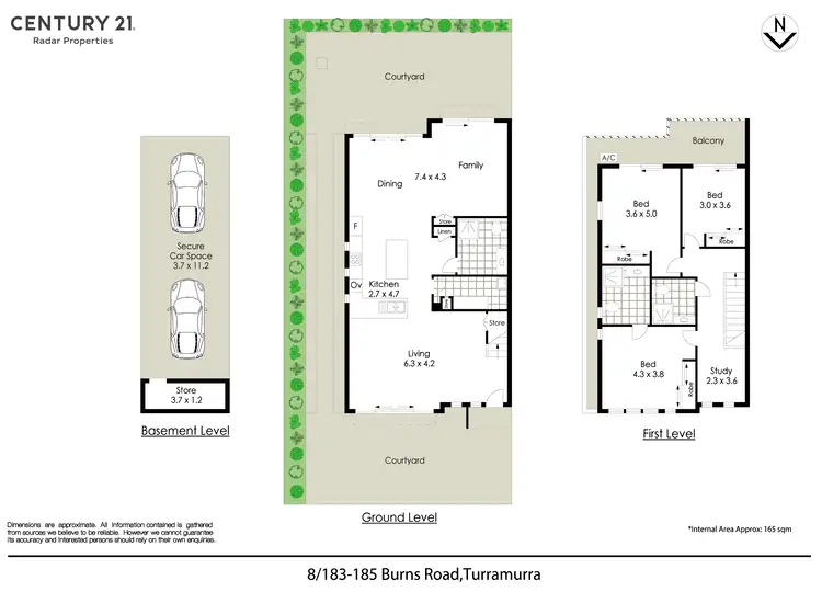 Floorplan of Homely townhouse listing, 8/183-185 Burns Road, Turramurra NSW 2074