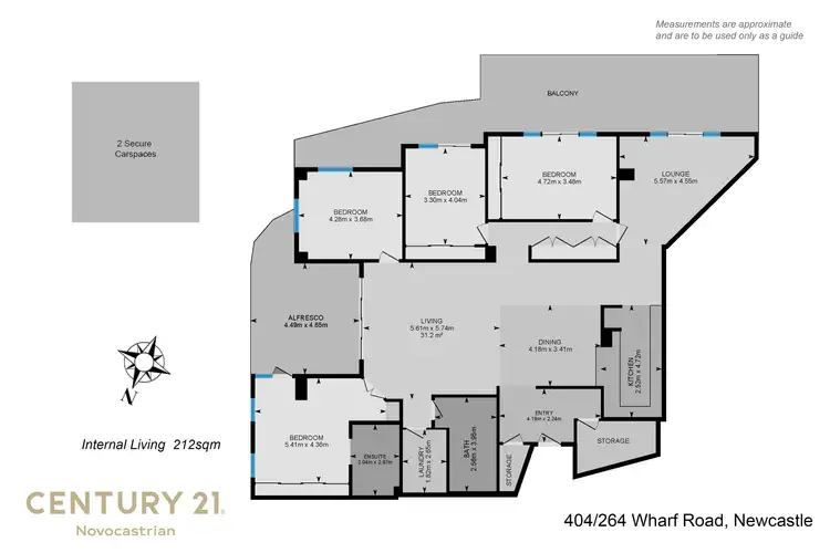 Floorplan of Homely apartment listing, 404/265 Wharf Road, Newcastle NSW 2300