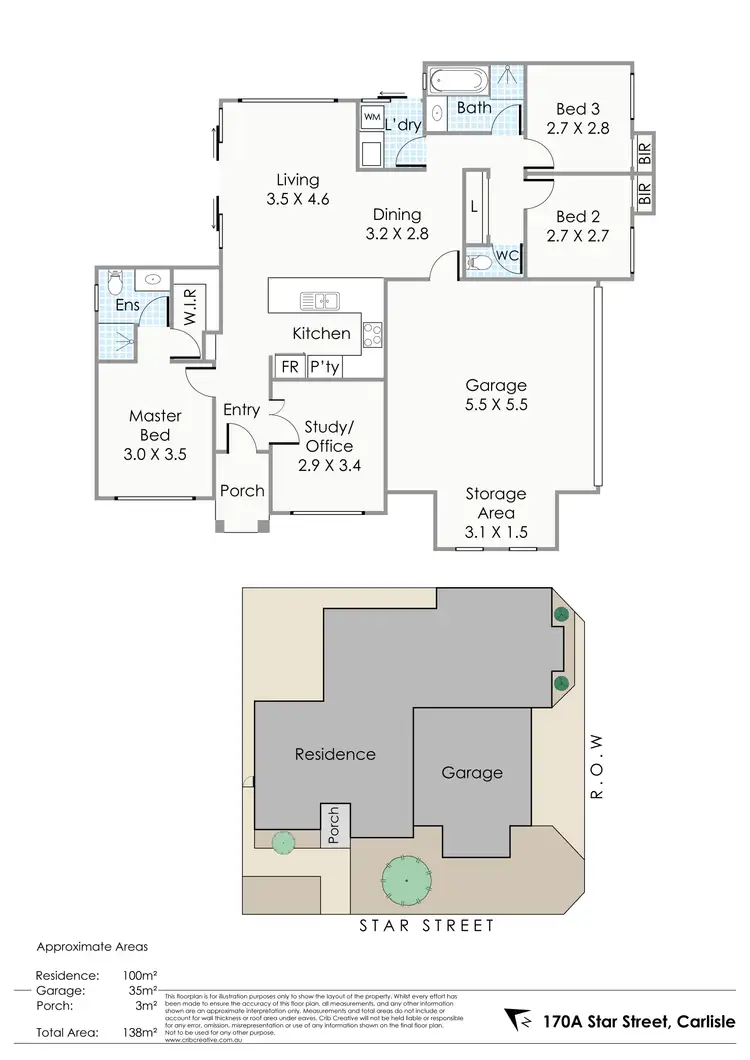 Floorplan of Homely house listing, 170A Star Street, Carlisle WA 6101