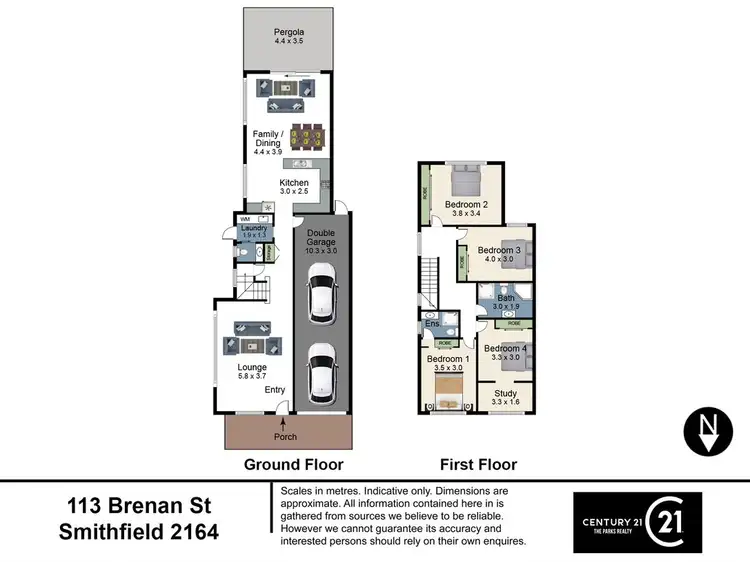 Floorplan of Homely semi-detached listing, 113 Brenan Street, Smithfield NSW 2164