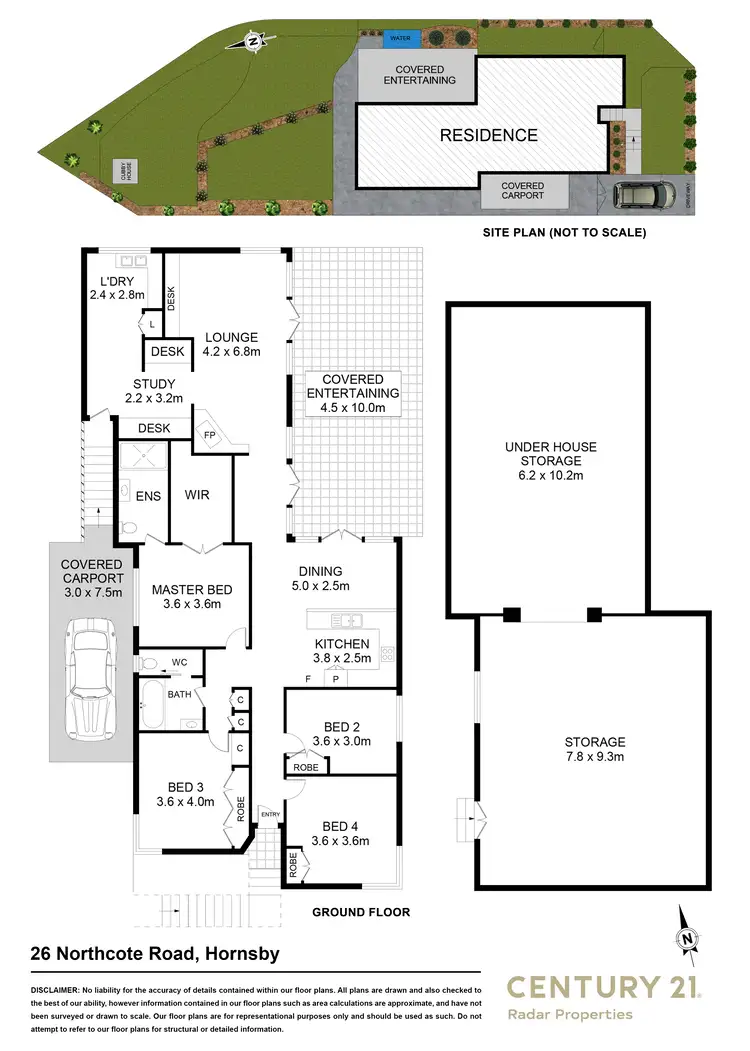 Floorplan of Homely house listing, 26 Northcote Road, Hornsby NSW 2077