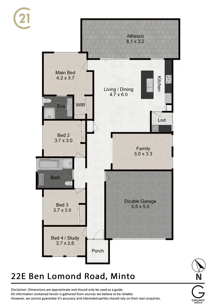 Floorplan of Homely house listing, 22e Ben Lomond Road, Minto NSW 2566