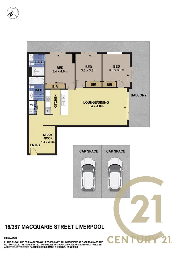 Floorplan of Homely apartment listing, 16/387 Macquarie Street, Liverpool NSW 2170