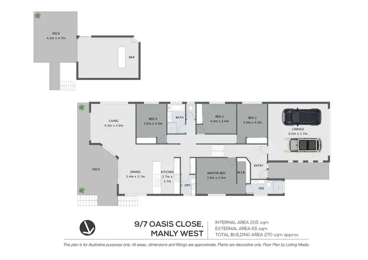 Floorplan of Homely house listing, 9/7 Oasis Close, Manly West QLD 4179