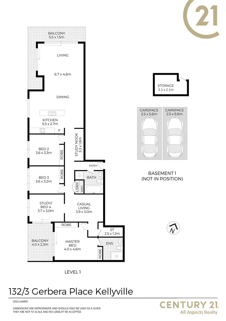 Floorplan of Homely apartment listing, 132/3 Gerbera Place, Kellyville NSW 2155